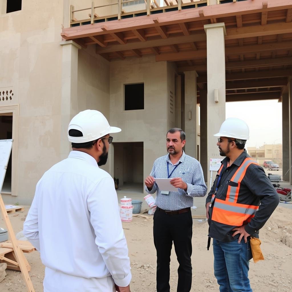 مالك مشروع يقوم بزيارة مشروع سابق لمقاول في الكويت