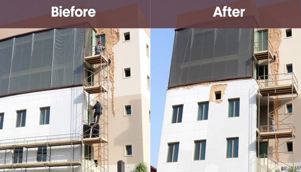 مبنى في الجابرية يخضع لعملية ترميمات الجابرية الشاملة