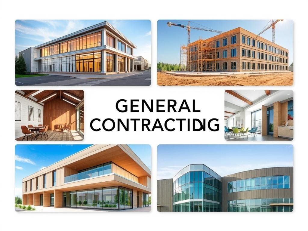 مجموعة متنوعة من خدمات المقاولات العامة تشمل البناء والتصميم والإشراف