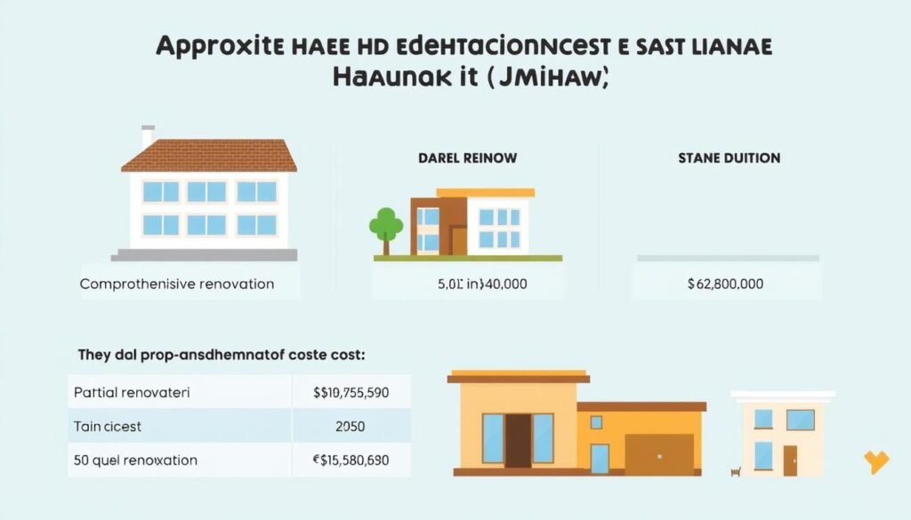 مخطط توضيحي لتكاليف ترميم شقق الجابرية حسب نوع الخدمة