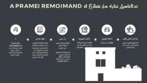 مخطط توضيحي لخطوات تكسير وتجديد الشقق في الجابرية