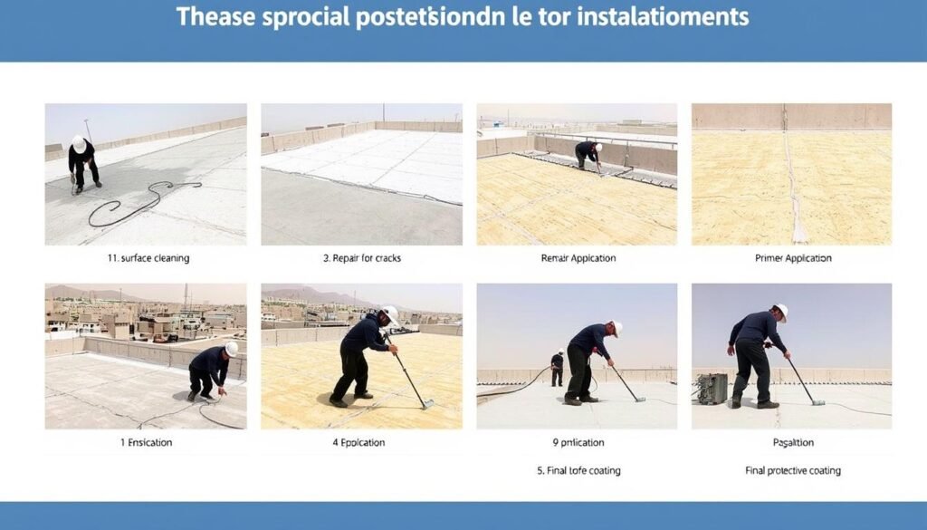 مراحل تركيب العزل على سطح منزل في الجهراء