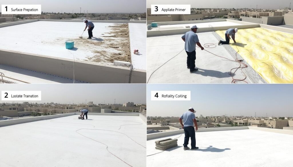 مراحل تنفيذ عزل الأسطح بواسطة مقاول عزل أسطح مشرف