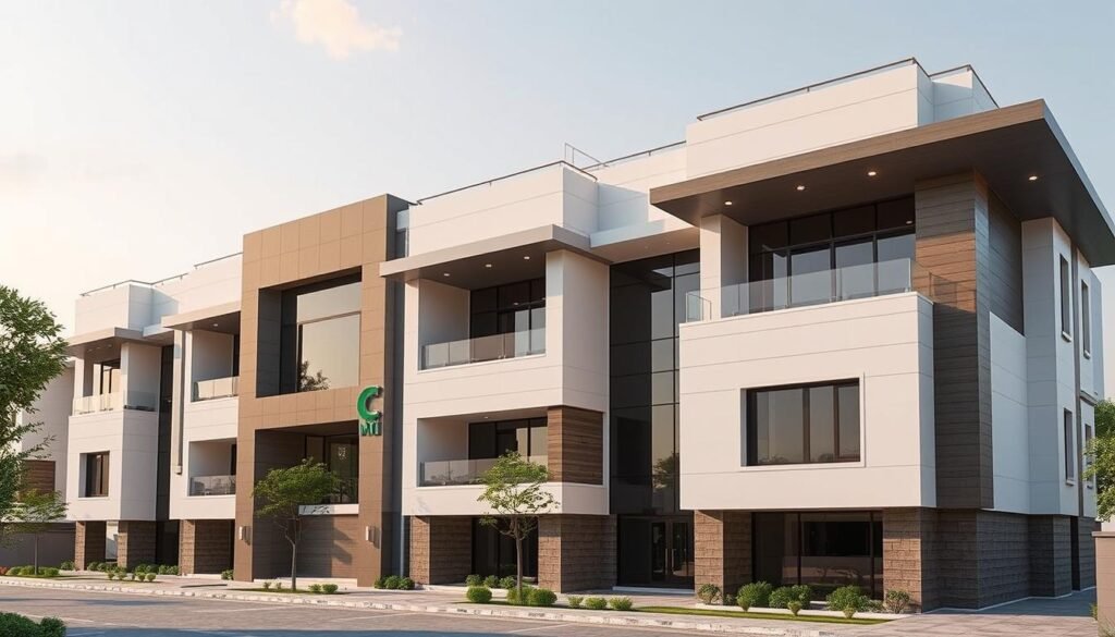 مشروع بناء مكتمل بتصميم عصري ومميز