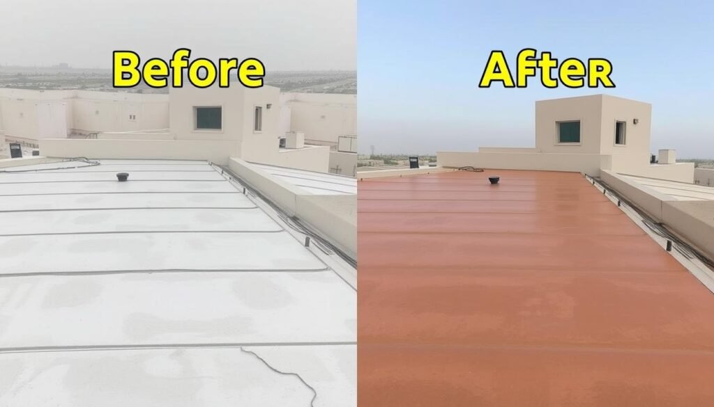 مشروع عزل أسطح منجز بنجاح في منطقة الجابرية