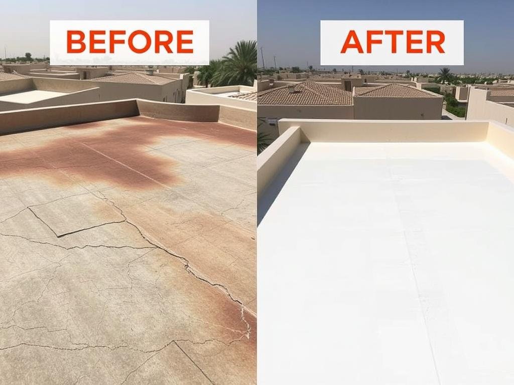مشروع عزل سطح فيلا سكنية في مبارك الكبير