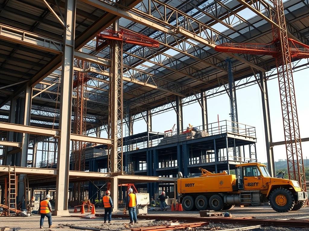 مشروع مقاولات صناعي - منشأة صناعية قيد الإنشاء