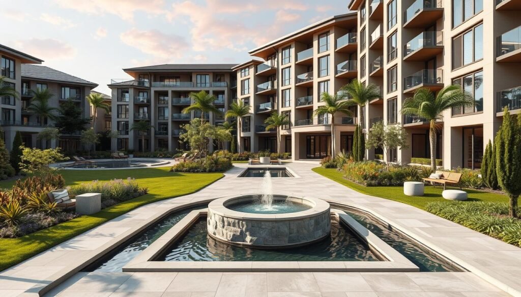 مشروع مقاولات عامة ناجح - مجمع سكني فاخر مكتمل