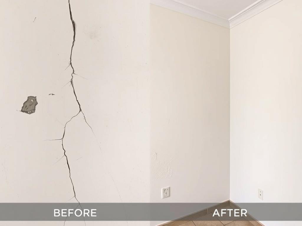 معالجة تشققات وترميم جدران في شقة بالجابرية