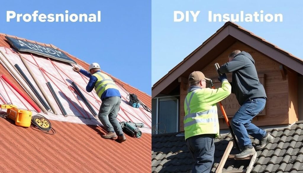 مقارنة بين التركيب الاحترافي والتركيب الذاتي لعزل الأسطح في الدسمة