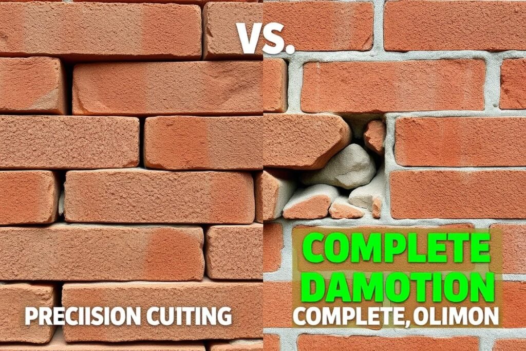 مقارنة بين تقنيات تكسير الطوب المختلفة توضح الفرق في النتائج