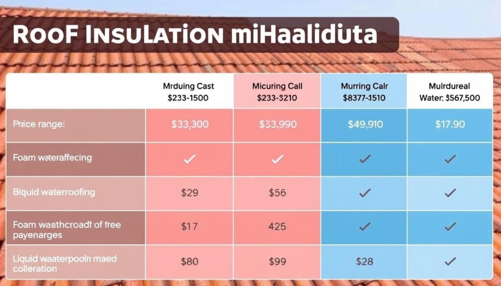 مقارنة بين تكاليف أنواع مختلفة من عزل الأسطح في الخالدية