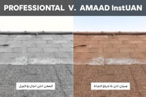مقارنة بين عزل السطح المحترف وغير المحترف