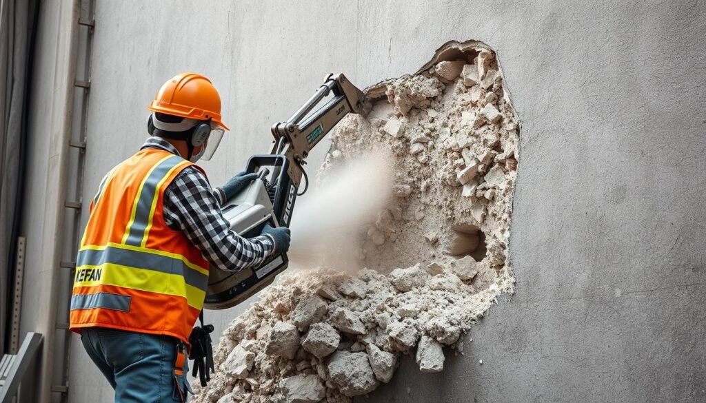 مقاول تكسير كيفان يستخدم معدات حديثة في أعمال الهدم الاحترافي