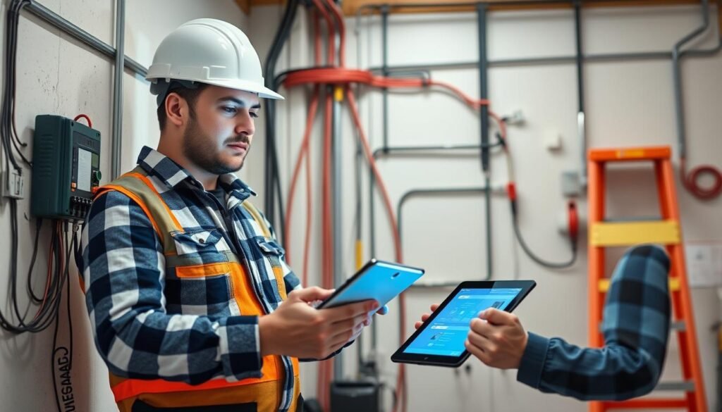 مقاول كهرباء يستخدم تقنيات حديثة في تنفيذ الأعمال الكهربائية