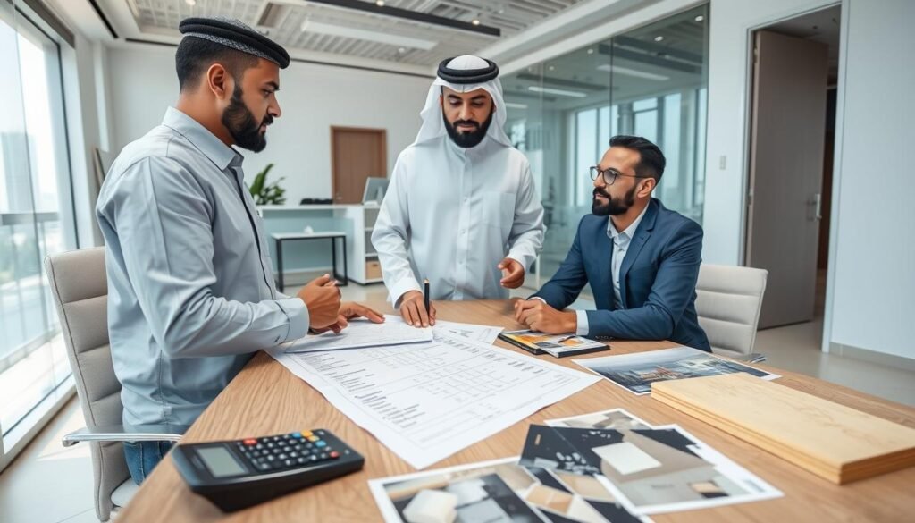 مقاول كويتي يقدم عرض سعر لعميل محتمل