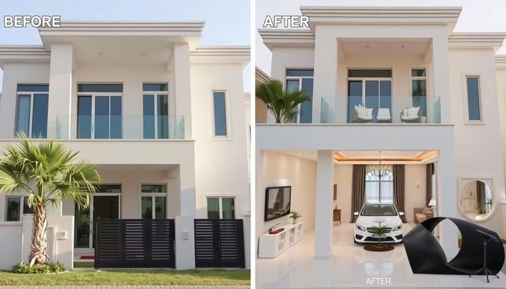 منزل في السالمية بعد الانتهاء من مشروع ترميم شامل يظهر التحول الكبير في المظهر والجودة