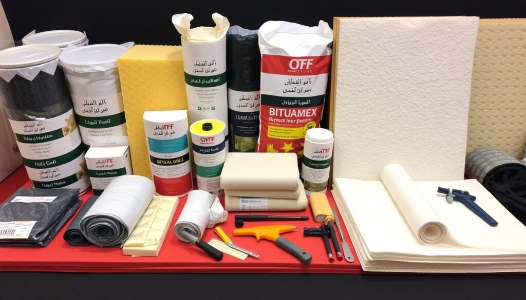 مواد عزل متنوعة يستخدمها مقاول عازل أسطح الفروانية