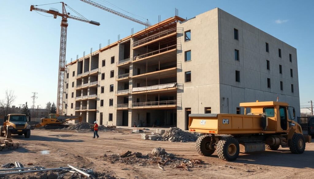 موقع بناء جديد بعد الانتهاء من عملية هدم وتكسير احترافية