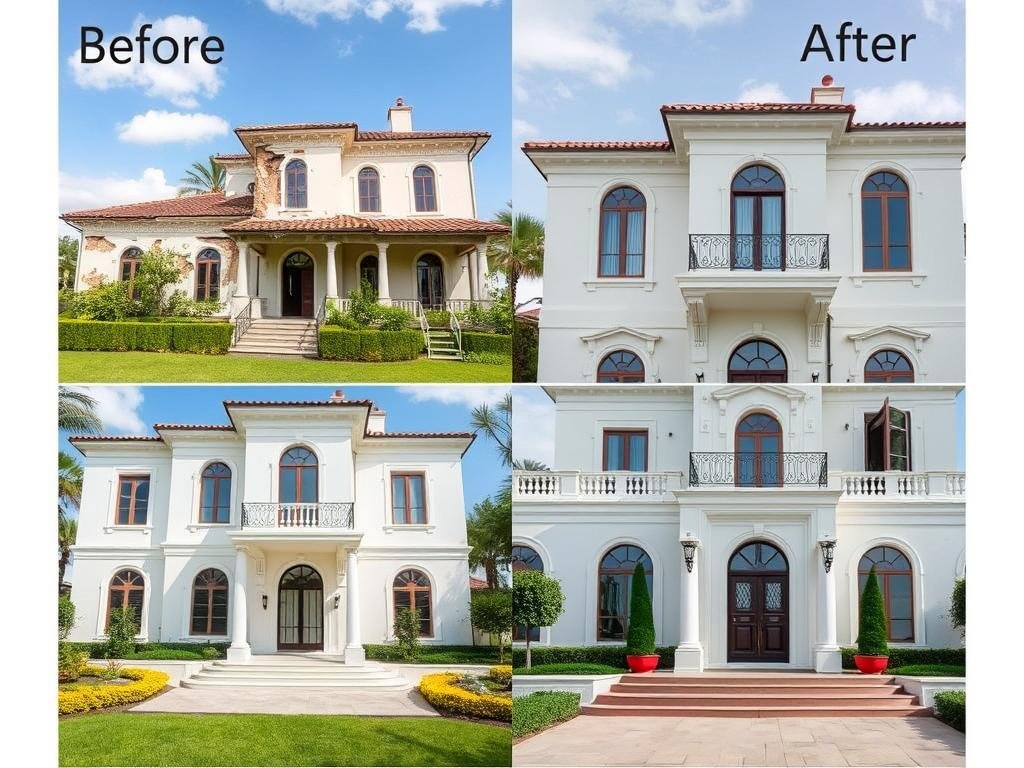 نماذج من أعمال ترميم فلل سابقة تظهر الجودة العالية