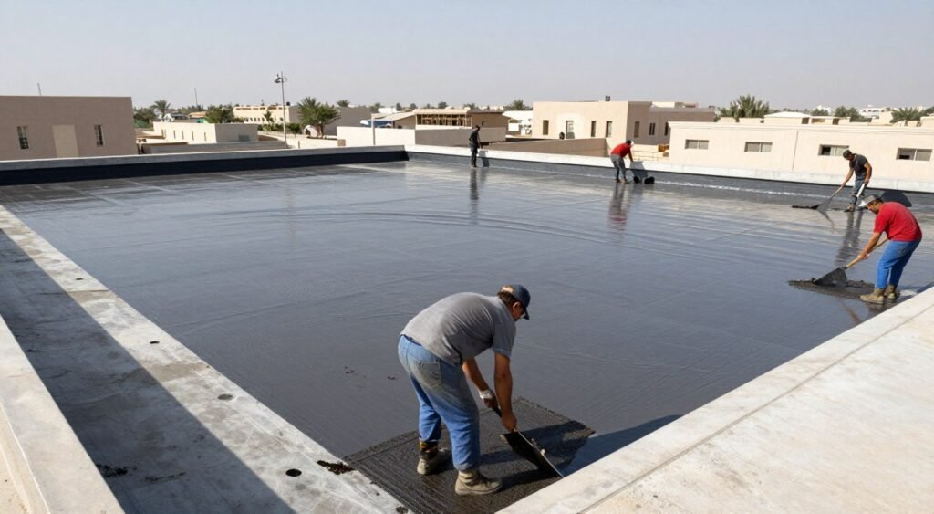 عزل سطح مبنى قبل أعمال التشطيب